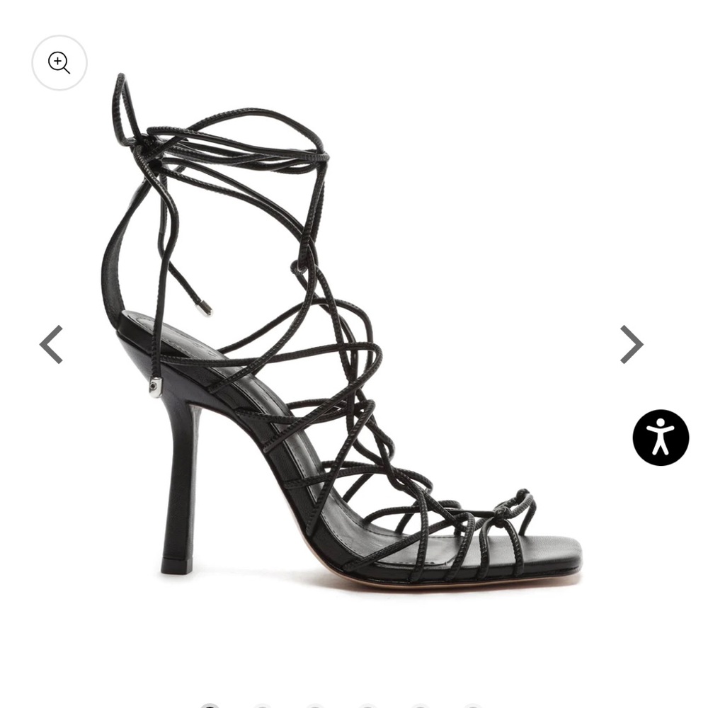 NWT Schutz Strappy Black Heels (Still in Plastic)